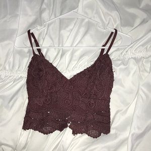 pacsun mauve crop top